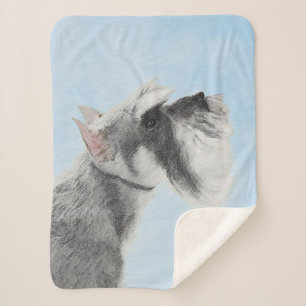 Couverture Sherpa Schnauzer (Giant, Standard) Peinture - Chien Art