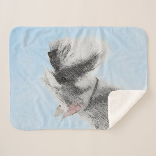 Couverture Sherpa Schnauzer (Giant, Standard) Peinture - Chien Art (Devant (Horizontal))