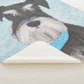 Couverture Sherpa Schnauzer (Miniature) Peinture - Chien original mi (3/4)