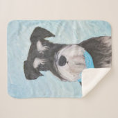 Couverture Sherpa Schnauzer (Miniature) Peinture - Chien original mi (Devant (Horizontal))