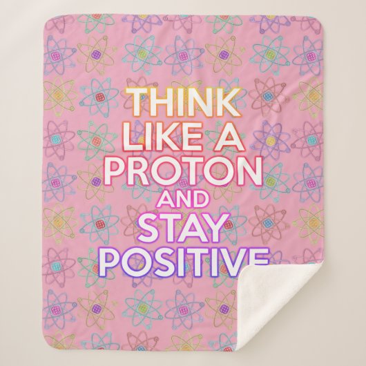Couverture Sherpa Science amusante Attitude positive Citation Girly  (Devant)