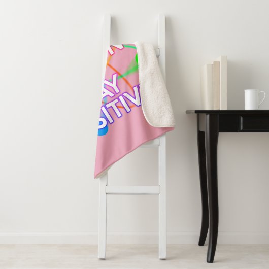 Couverture Sherpa Science Positive Dire Fun Fun Fun Girly Rose (En situation)