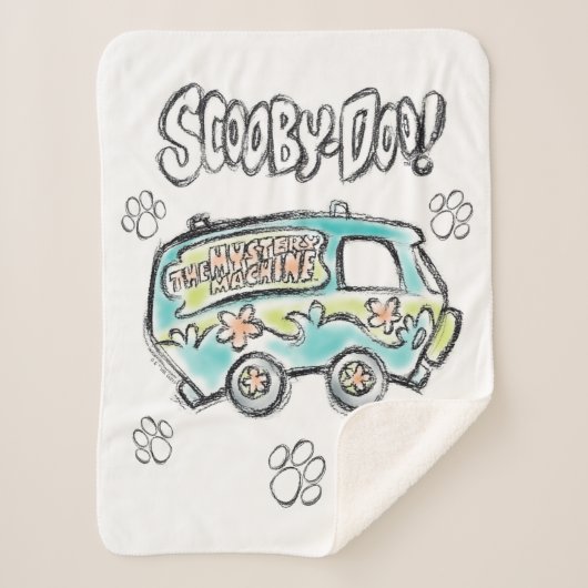 Couverture Sherpa Scooby-Doo | Croquis de machine mystère (Devant)