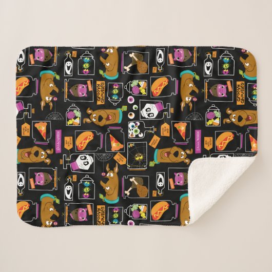 Couverture Sherpa Scooby-Doo | Halloween Scooby-Doo Motif (Devant (Horizontal))