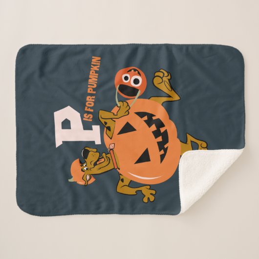 Couverture Sherpa Scooby-Doo | P est pour le Citrouille (Devant (Horizontal))