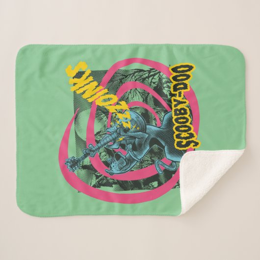Couverture Sherpa Scooby-Doo Zoinks Punk Guitare Graphisme (Devant (Horizontal))