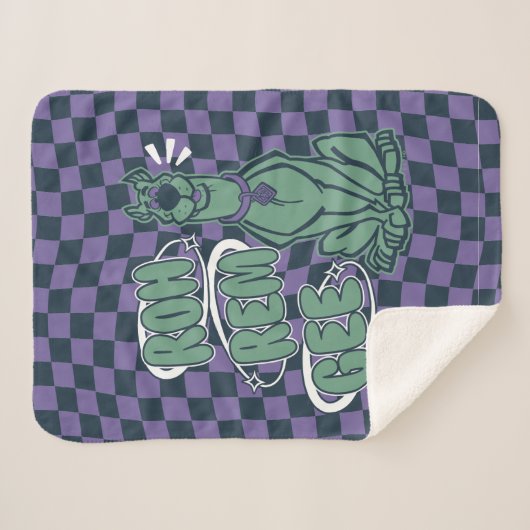 Couverture Sherpa Scooby rétro "OMG" (Devant (Horizontal))