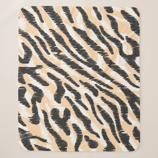 Couverture Sherpa Scribble Zebra Leopard : Fourrure Vintage (Devant)