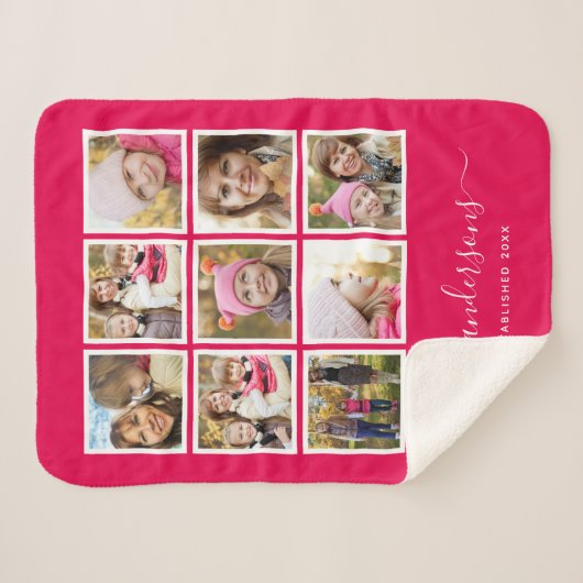 Couverture Sherpa Script de collage photo couleur Arrière - plan mod (Devant (Horizontal))