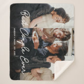 Couverture Sherpa Script photo moderne meilleur couple jamais collag (Devant)