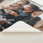 Couverture Sherpa Script photo moderne meilleur couple jamais collag (3/4)