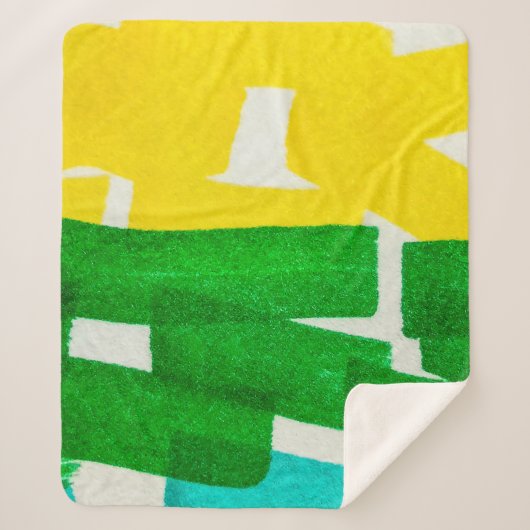 Couverture Sherpa Seafoam Lilac Boho Hand Drawn Stroke. Fuchsia Hot  (Devant)