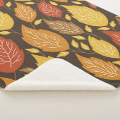 Couverture Sherpa seamless autumn pattern with a color leaves (3/4)