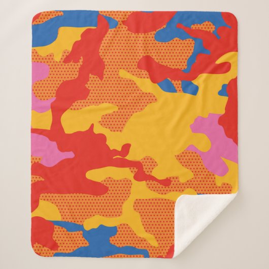 Couverture Sherpa Seamless camouflage background pattern. Seamless c (Devant)