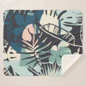 Couverture Sherpa Seamless exotic pattern with tropical plants and a (Devant (Horizontal))