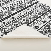 Couverture Sherpa Seamless monochrome folk ethno pattern background (3/4)