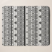Couverture Sherpa Seamless monochrome folk ethno pattern background (Devant (Horizontal))