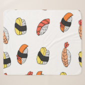 Couverture Sherpa seamless pattern of Sushi (Devant (Horizontal))