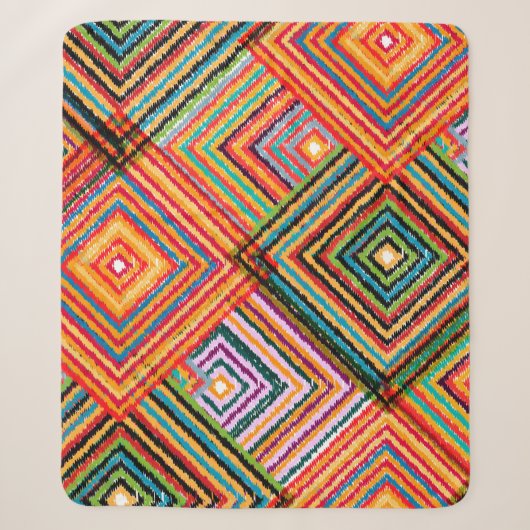 Couverture Sherpa Seamless pattern patchwork design. Creative backgr (Devant)