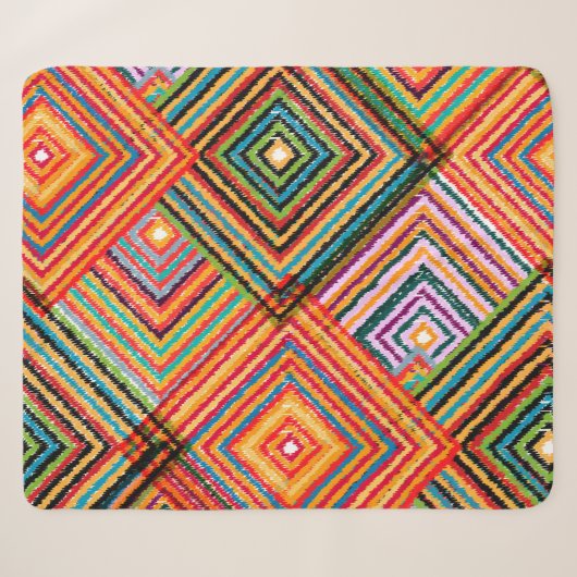 Couverture Sherpa Seamless pattern patchwork design. Creative backgr (Devant (Horizontal))