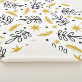 Couverture Sherpa Seamless pattern with snowflakes and fir branches. (3/4)