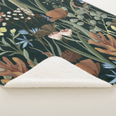 Couverture Sherpa Seamless pattern with wild and dried flowers. Autu (3/4)