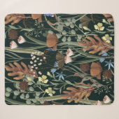 Couverture Sherpa Seamless pattern with wild and dried flowers. Autu (Devant (Horizontal))