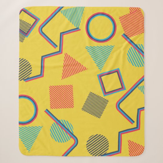 Couverture Sherpa Seamless Pop Art Pattern. Abstract Colorful Textur (Devant)