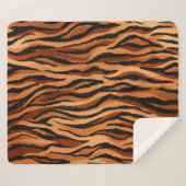 Couverture Sherpa seamless tiger skin pattern. hand drawn (Devant (Horizontal))