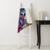 Couverture Sherpa Seamless wallpaper pattern. Bright Magic Psychedel (En situation)