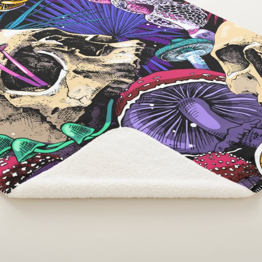 Couverture Sherpa Seamless wallpaper pattern. Bright Magic Psychedel (3/4)