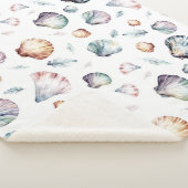 Couverture Sherpa Seashell Ocean Beach Sea Shell Design 358 (3/4)