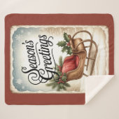 Couverture Sherpa Season’s Greetings Sherpa Blanket (Devant (Horizontal))