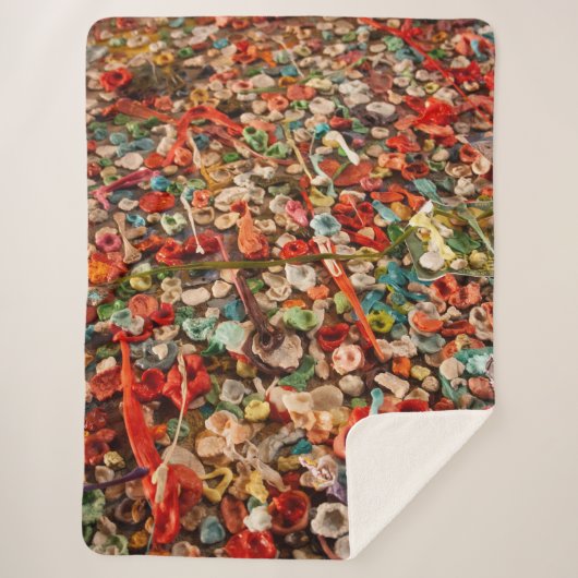 Couverture Sherpa Seattle Gum Wall (Devant)