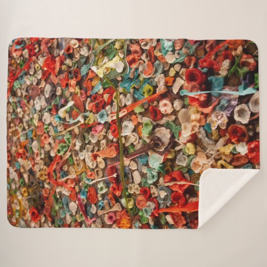 Couverture Sherpa Seattle Gum Wall (Devant (Horizontal))