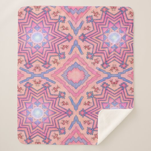 Couverture Sherpa Seelenkreis – Folklore Mandala der inneren Ruhe (Devant)