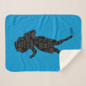 Couverture Sherpa Seinfeld | Elaine Danse Silhouette (Devant (Horizontal))