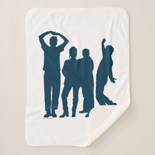 Couverture Sherpa Seinfeld | Graphique de silhouette de groupe (Devant)
