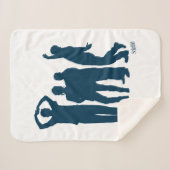 Couverture Sherpa Seinfeld | Graphique de silhouette de groupe (Devant (Horizontal))