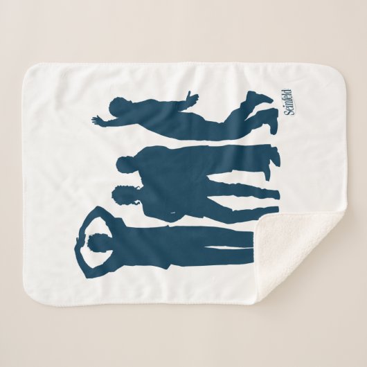 Couverture Sherpa Seinfeld | Graphique de silhouette de groupe (Devant (Horizontal))