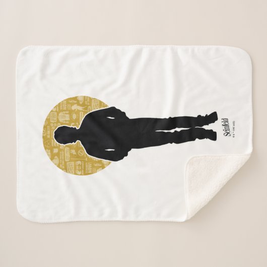 Couverture Sherpa Seinfeld | Jerry Seinfeld Silhouette (Devant (Horizontal))