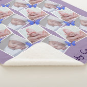 Couverture Sherpa Seize Images Collage Moments Précieux Violet (3/4)