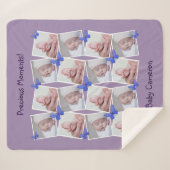 Couverture Sherpa Seize Images Collage Moments Précieux Violet (Devant (Horizontal))