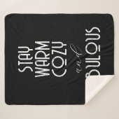 Couverture Sherpa Séjournez chaleureux confortable et fabuleux | Cré (Devant (Horizontal))