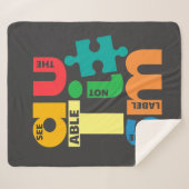 Couverture Sherpa Sensibilisation sur l'autisme Voir La capacité pas (Devant (Horizontal))