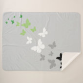 Couverture Sherpa Sentier papillon de la fierté aromantique  (Devant (Horizontal))