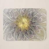 Couverture Sherpa S'épanouir avec une fleur fractale abstraite moder (Devant (Horizontal))