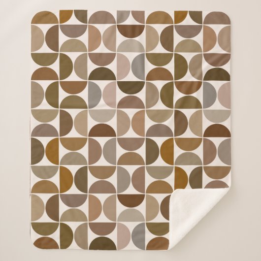 Couverture Sherpa Séquences MCM Browns+Cream Motif (Devant)