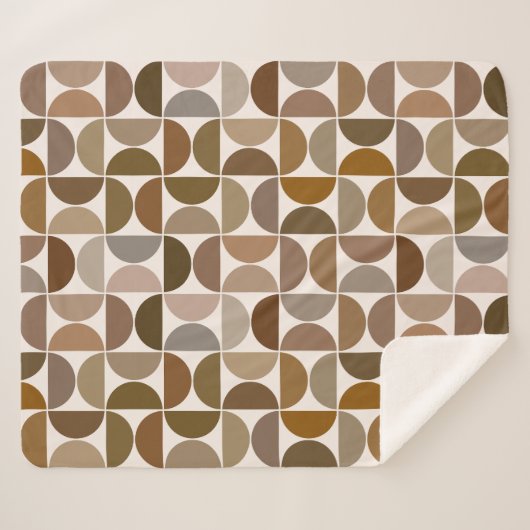 Couverture Sherpa Séquences MCM Browns+Cream Motif (Devant (Horizontal))