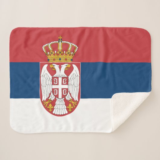Couverture Sherpa Serbia Flag (Devant (Horizontal))